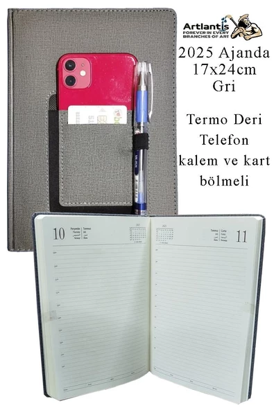 2025 Ajanda Ciltli Termo Kapak 1 Adet 17x24 cm Ajanda 2025 Çizgili Ajanda Günlük Planlayıcı Termo Kapak 7020 Ofis Okul