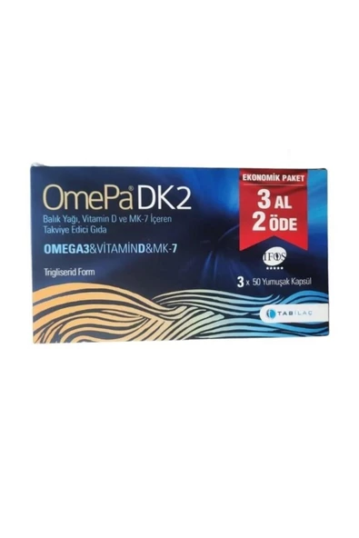 Omepa DK2 Omega 3 & Vitamin D & Menaq7 50 Yumuşak Kapsül - 3 Al 2 Öde
