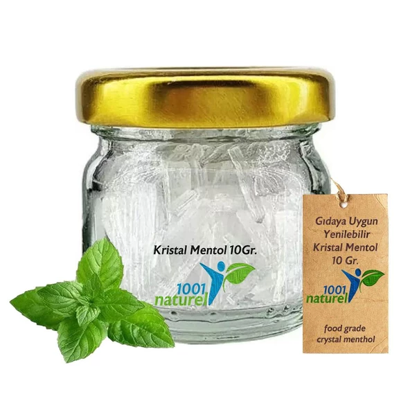 Kristal Mentol Gıdaya Uygun Yenilebilir Granul Crystal Menthol 10GR