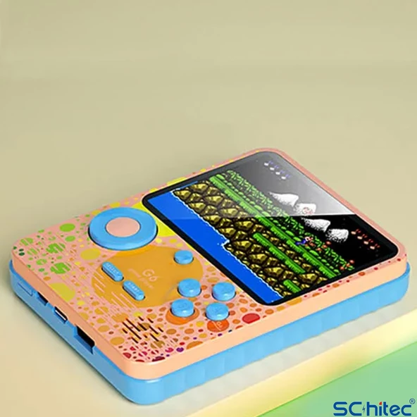 ScHitec G6 Retro 3.5 inç Tv Bağlanan Oyun Konsolu Pembe (666 Klasik Oyunlar) - 2