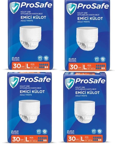 Prosafe Emici Külot Büyük Boy L 30'lu 4 Adet Hasta Bezi