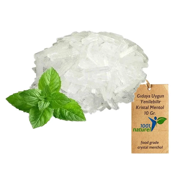 Kristal Mentol Gıdaya Uygun Yenilebilir Granul Crystal Menthol 10GR - 3