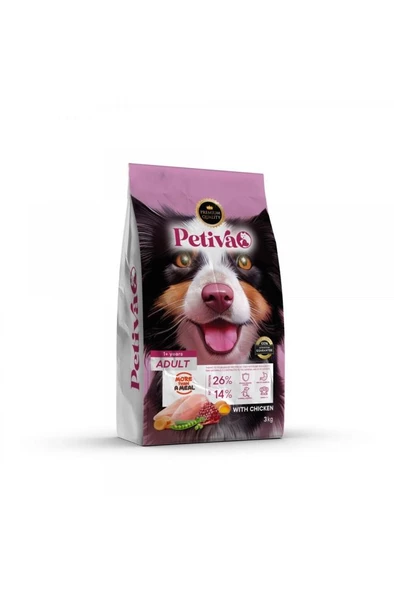 Petiva Tavuklu Yetişkin Köpek Maması 3 Kg
