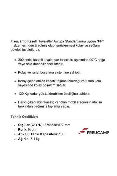 Freucamp W-5000 Karavan Tuvaleti - 5