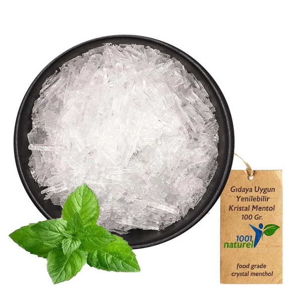 Kristal Mentol Gıdaya Uygun Yenilebilir Granul Crystal Menthol 100GR - 2
