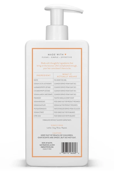 Native Toasted Vanilla & Honey Hacimlendirici Şampuan 487ML - 2