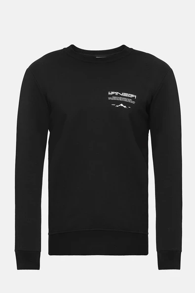 Bisiklet Yaka Regular Fit Next Unisex Sweatshirt Siyah