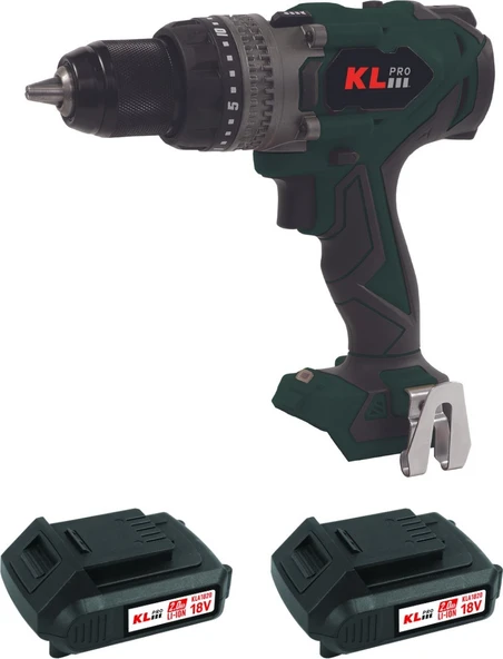 Klpro KLDM18BHX-20 18V/2.0AH. 150NM Kömürsüz Çift Akülü Şarjlı Darbeli Matkap ürün görseli