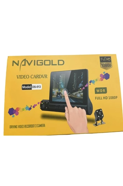 Navigold DS-513 Full Hd 1080P Dokunmatik Araç Içi Dvr Kamera 3 Kameralı - Resim 3