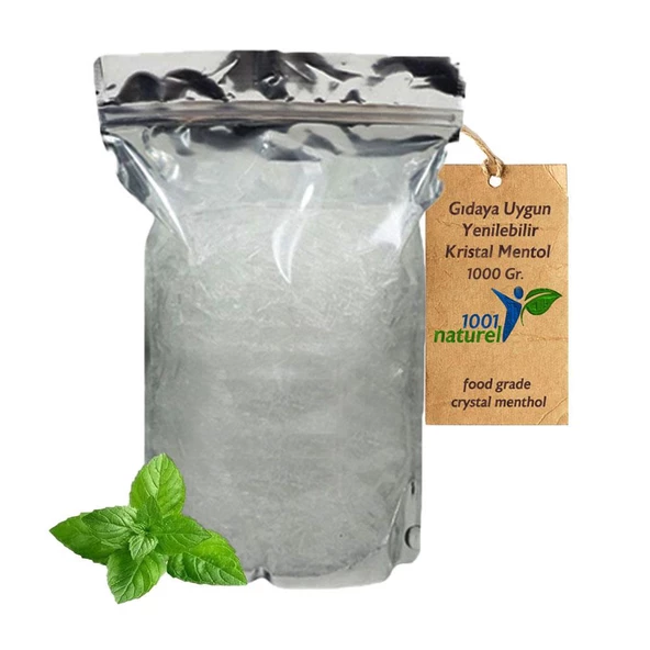Kristal Mentol Gıdaya Uygun Yenilebilir Granul Crystal Menthol 1KG
