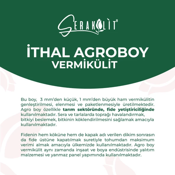Serakülit İthal  Palabora Vermikülit  Agroboy 100 Litre - 5