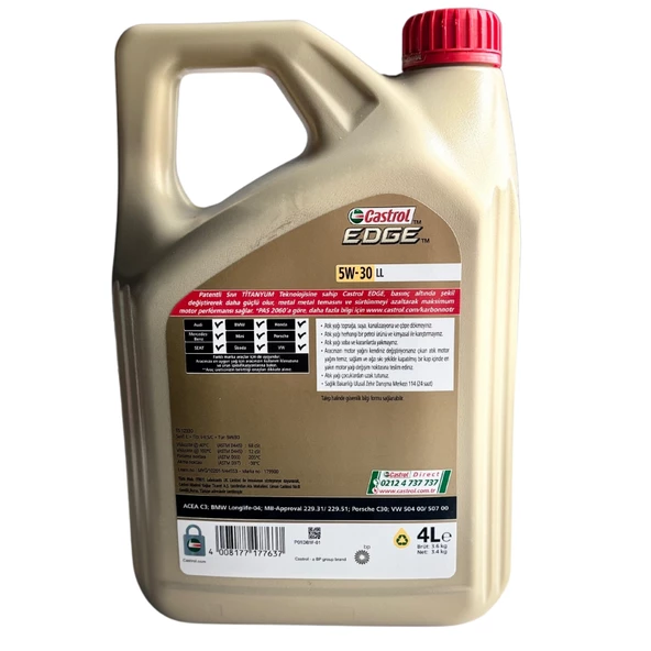 Edge Benzinli-Dizel 5W30 LL 4 Litre - 4