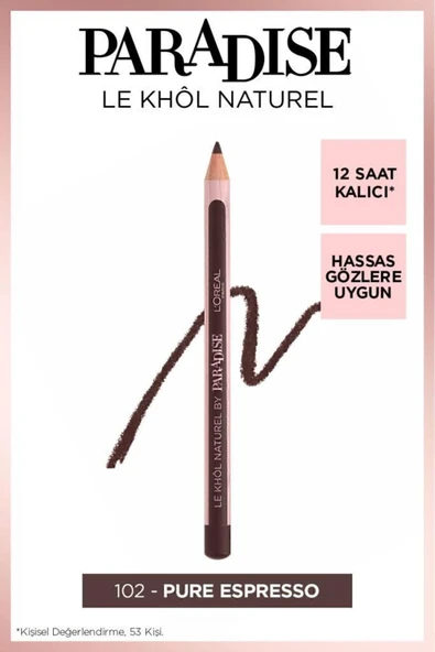 L'OREAL PARİS Kahverengi Göz Kalemi Le Khol Göz Kalemi 102 Pure Espresso - 5