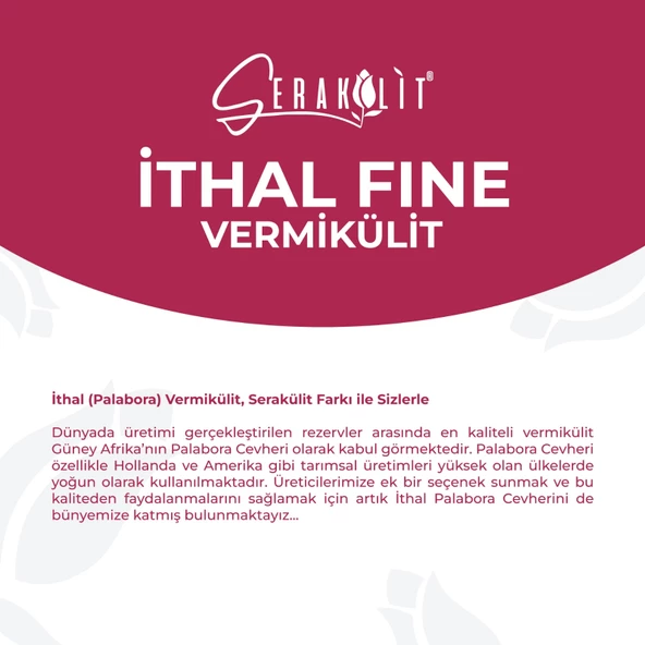 Serakülit İthal  Palabora Vermikülit  Fine 100 Litre - 4