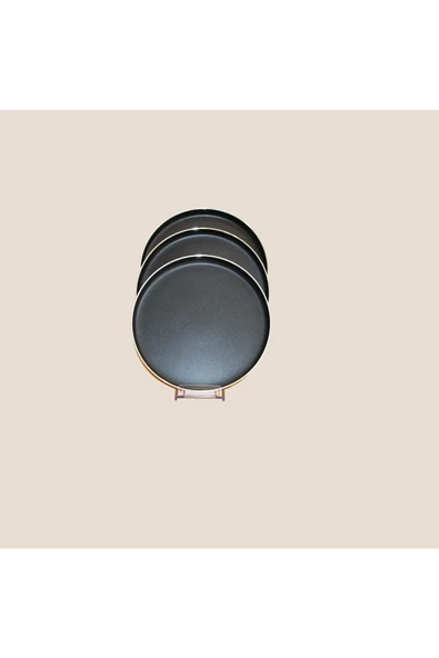 Arzu Çelik 3 Parça Non - Stick Pizza Tepsi Seti - 3