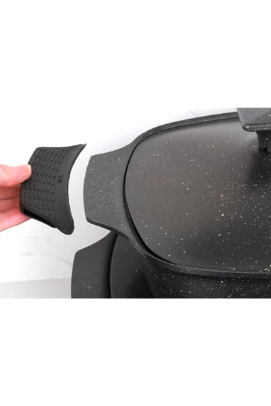 Arzu Çelik Katre 9 Parça Granit Tencere Seti - Resim 4