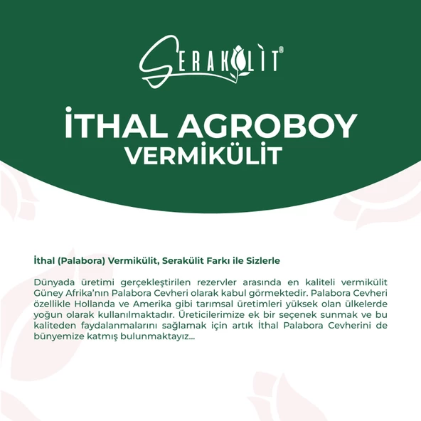 Serakülit İthal  Palabora Vermikülit  Agroboy 100 Litre - 4