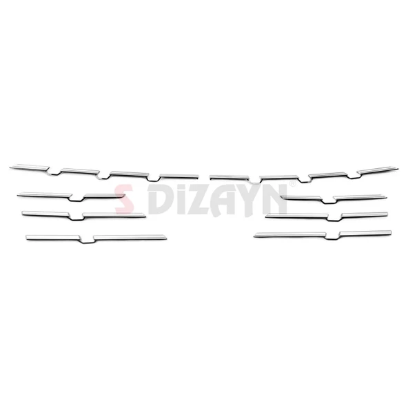 Renault Megane 4 Krom Ön Tampon Çıtası 8 Prç. 2020 2021 2022 2023 2024 2025 - Resim 3