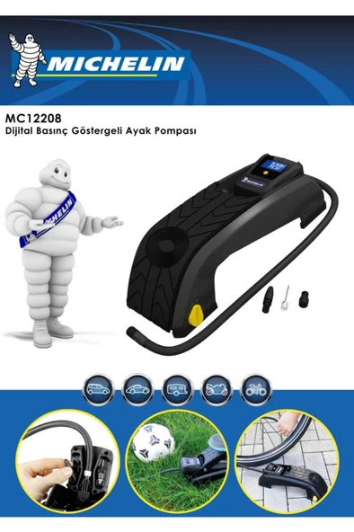 Michelin MC12208 Dijital Basınç Göstergeli Ayak Pompası - 2