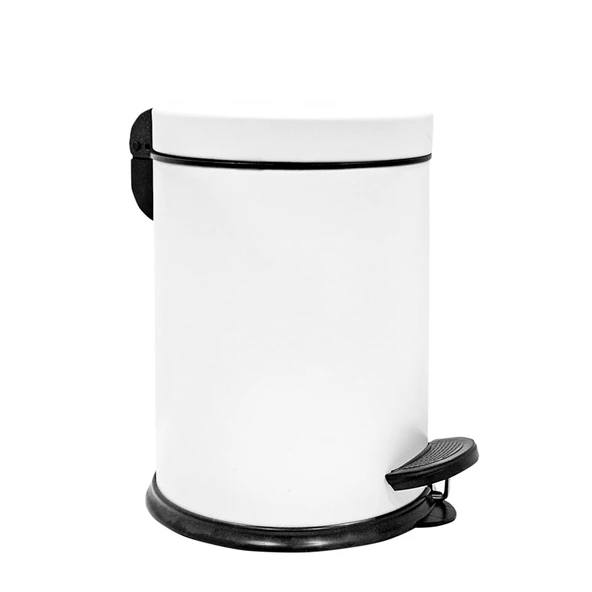 Banyo Seti 2'li – Beyaz Renk 3L Çöp Kovası + Klozet Fırçası (Kolay Temizlik) - 2