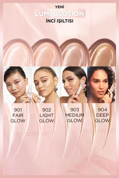 L'OREAL PARİS Glotion All-in-one Doğal Işıltı 902 - Light Glow 40 ml Highlighter, Likit Aydınlatıcı - 6
