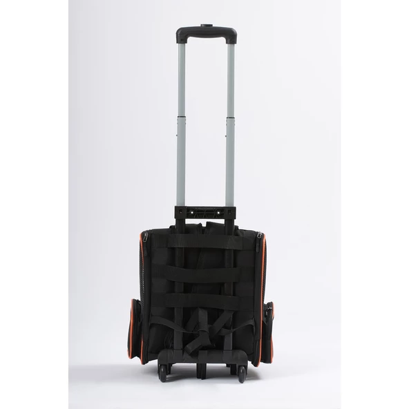 Brave Paws Tekerlekli Plastik Fileli Kedi ve Köpek Taşıma Çantası Çekçek Mekanizmalı Yıkanabilir (SİYAH) - 5