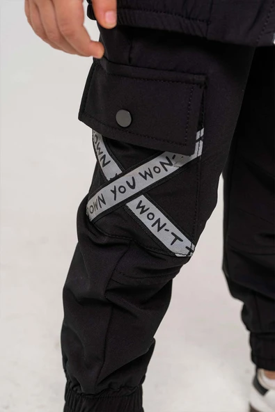 Çift Cepli Fermuarlı Su Geçirmez 3 Parça Erkek Çocuk Ceketli Takım