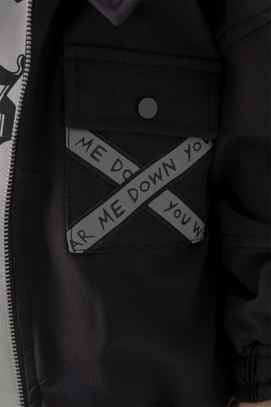 Çift Cepli Fermuarlı Su Geçirmez 3 Parça Erkek Çocuk Ceketli Takım - Resim 8