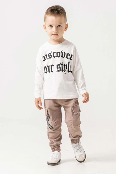 Çift Cepli Fermuarlı Su Geçirmez 3 Parça Erkek Çocuk Ceketli Takım - 9