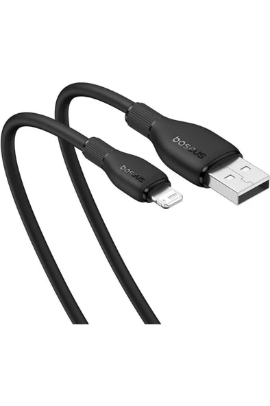 Baseus Pudding Hızlı Şarj Özellikli Lightning Kablo 2.4A, 1.2 Metre, Siyah SBLShop1 1064356 - 2