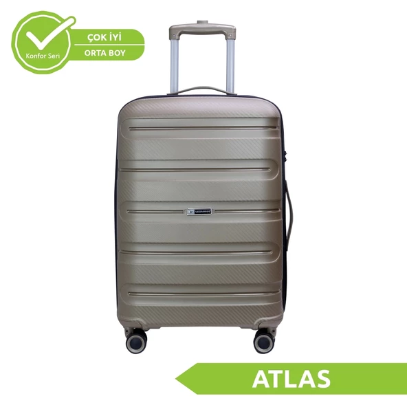 Vegmann Polipropilen (PP) Atlas Gold Orta Boy Valiz