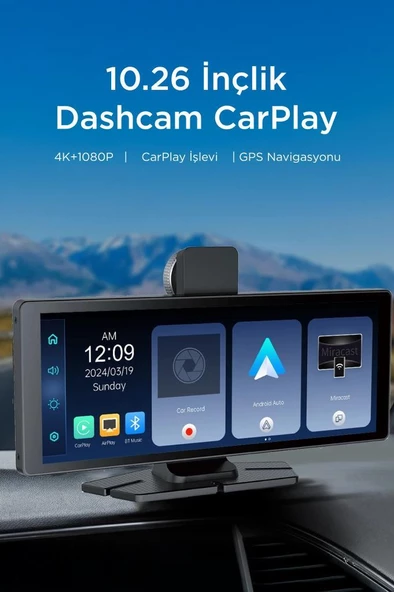 Torima T94c41 Wifi Bluetooth 4K Carplay Ön-Arka Araç Kamerası - 5