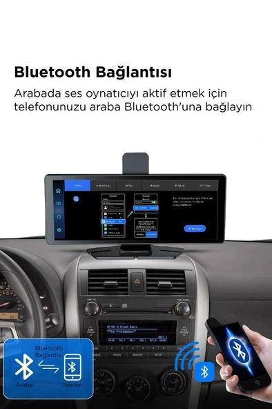 Torima T94c41 Wifi Bluetooth 4K Carplay Ön-Arka Araç Kamerası - 4