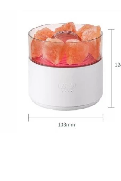 Himalaya Taşlı Aroma Difüzörü Buhar Ultrasonik 7 Renk Led Işıklı Aromatik Oda Kokusu 200 ml - 3