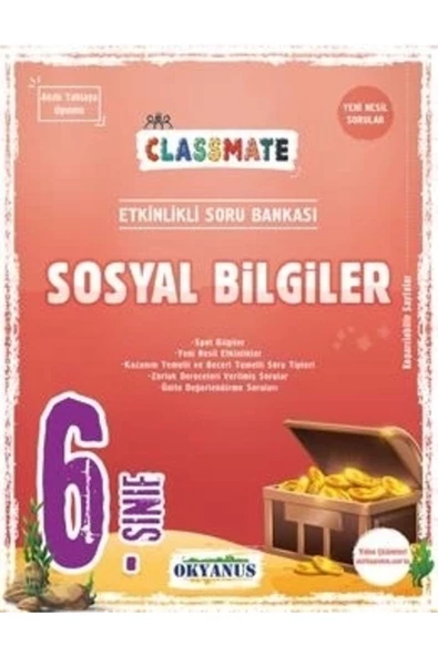 Okyanus Yayınları 6. Sınıf Classmate Sosyal Bilgiler Etkinlikli Soru Bankası