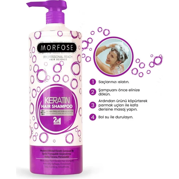 Morfose Keratin Şampuanı 2İn1 1000Ml. - 3
