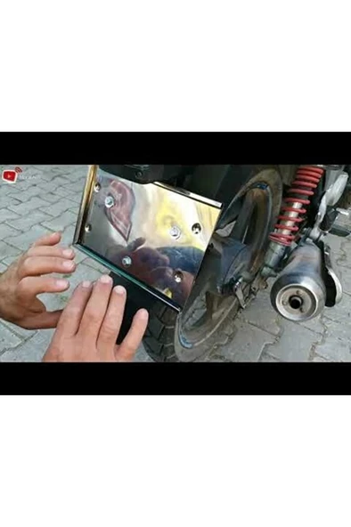 Motor PASLANMAZ Krom Plakalık 1 Adet - Resim 2