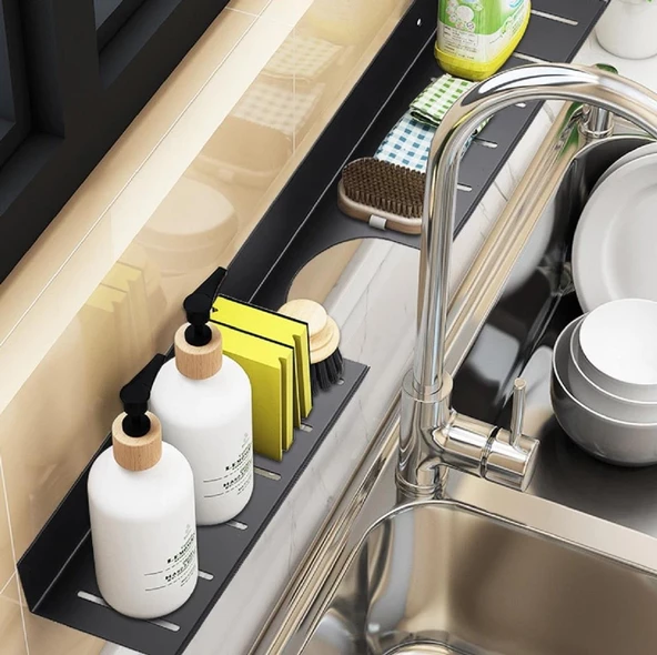 Metal Banyo Mutfak Düzenleyici Mutfak Organizer Şampuan Rafı 30 Cm - 3