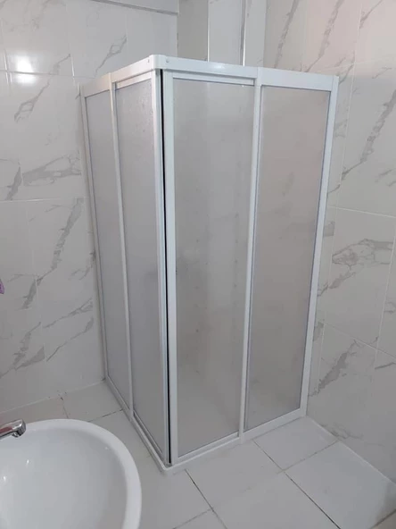 Teknesiz Plastik Mika Camlı Kare Duşakabin ND404 - 3