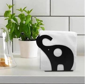 Metal Fil Figürlü Siyah Peçetelik - 5