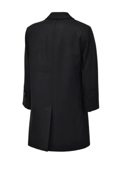 Erkek Siyah Kaşe Kaban  99549 BGL-ST04163 - Resim 4