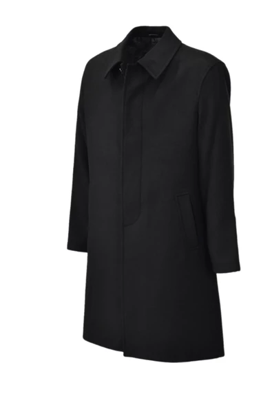 Erkek Siyah Kaşe Kaban  99549 BGL-ST04163 - Resim 3