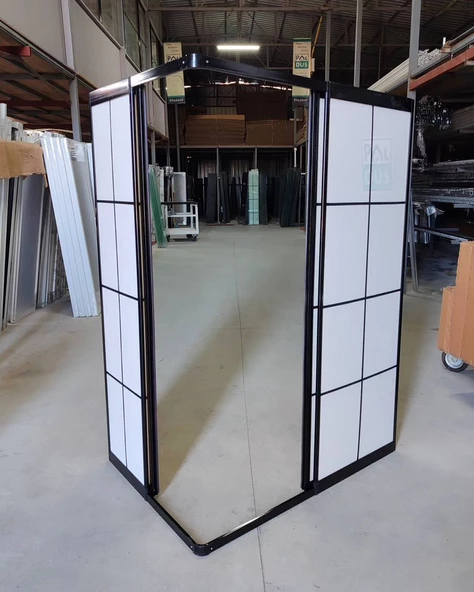 TEKNESİZ DUŞAKABİN MİKA PLASTİK CAMLI KAROLAJ DESENLİ - 2