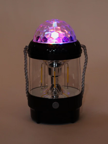 Gold Silver Çok Fonksiyonlu Disko Toplu RGB Fener, Kamp Lambası - 5