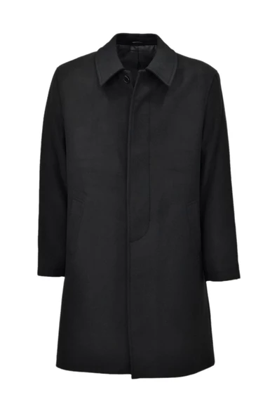 Erkek Siyah Kaşe Kaban  99549 BGL-ST04163 - Resim 2