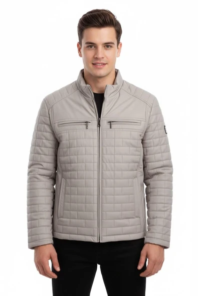 Erkek Kapitone Hakim Yaka Spor Mont 99500 BGL-ST04169 - Resim 4