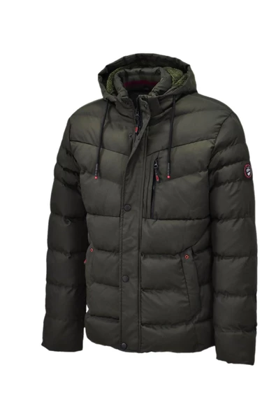 Erkek Kapüşonlu İç Kürklü Spor Mont 99526 BGL-ST04171 - Resim 2