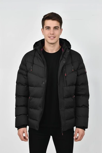 Erkek Kapüşonlu İç Kürklü Spor Mont 99526 BGL-ST04171 ürün görseli