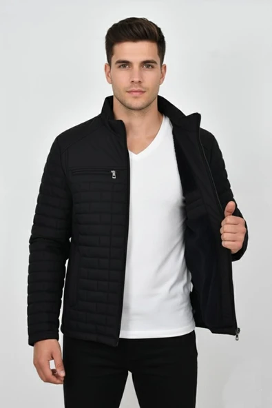 Erkek Kapitone Hakim Yaka Spor Mont 99500 BGL-ST04169 - Resim 11