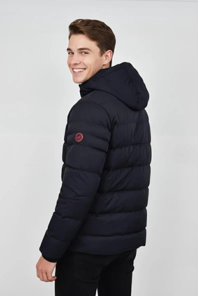 Erkek Kapüşonlu İç Kürklü Spor Mont 99526 BGL-ST04171 - Resim 9